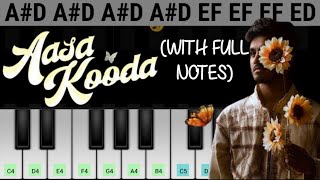 Aasa Kooda Song  Piano Tutorial  Keyboard Notes [upl. by Vicki772]