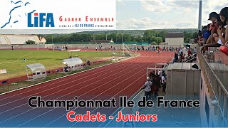 Championnat Ile de France 2023  Cadets  Juniors  100m [upl. by Yanaj589]