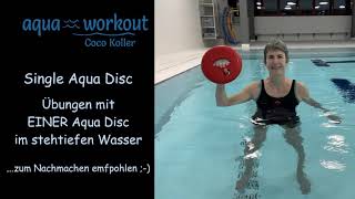 Aqua Fitness Übungen mit EINER Aqua Disc [upl. by Taro]