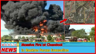 Massive Fire at Chemtool in Rockton Forces Evacuation [upl. by Zimmerman]