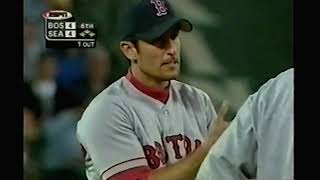 Nomar Garciaparra gets shot in the chest by a baseball [upl. by Tiphane941]