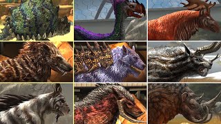 ALL HYBRID CENOZOIC amp ALL VIP CENOZOIC All Max Level 40 All Evolutions  Jurassic World The Game [upl. by Ellennahs]