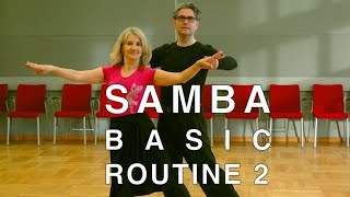 How to Dance Samba  Basic Routine 2 [upl. by Trixi]