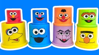 Sesame Street Stacking Cups LEARNING Videos FOR KIDS TODDLERS [upl. by Ultima]