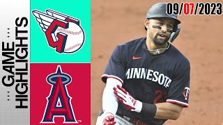 Los Angeles Angels vs Cleveland Guardians GAME HIGHLIGHTS TODAY September 07 2023 [upl. by Dewhirst639]