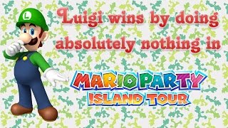 Mario Party Island Tour  Luigi wins by doing absolutely nothing [upl. by Ayamat991]