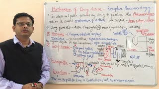 Mechanism of Action of Drug  Enzyme  Ion Channel Transporter and Receptor  Receptor Pharmacology [upl. by Aleda]