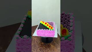 2 Kg Square Chocolate Cake Decorating cake cakedesign short shorts ytshorts viralvideo [upl. by Aniratac]