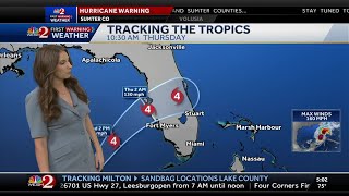 Hurricane Milton could make landfall as a powerful Cat 4 storm  Oct 9 5 am advisory [upl. by Pastelki]