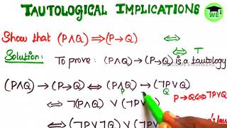 Discrete MathematicsTautological Implication ProblemsWELCOME ENGINEERS [upl. by Hsizan]