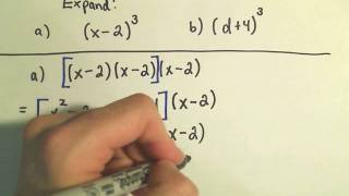 Multiplying Polynomials  Slightly Harder Examples  4  Cubing Binomials [upl. by Nooj328]