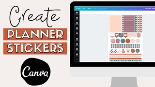 How to Design Planner Stickers in Canva [upl. by Nonad]