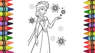 Elsa Frozen Princess drawing Disney princess elsa anna Elsa Anna movie in Hindi [upl. by Yodlem]