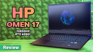 Most Powerful HP Laptop  HP Omen 17 RTX 4090 Review [upl. by Enelrihs370]