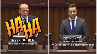 Patryk Jaki MASAKRUJE Borysa Budkę quotZ logiką to jest u Pana ciężkoquot [upl. by Aneroc249]