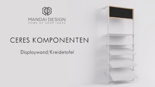 Komponenten für Ladenbausystem Ceres  Displaywand  Kreidetafel [upl. by Niobe]