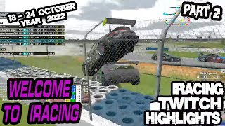 iRacing Twitch Highlights 22S4W6P2 18  24 October 2022 Part 2 Funny moves saves wins fails [upl. by Retsel]