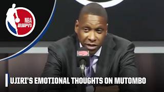 Raptors President Masai Ujiris emotional thoughts on Dikembe Mutombos life amp legacy  NBA on ESPN [upl. by Aramenta]