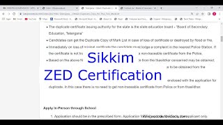 Sikkim  Apply for ZED Zero Defect Zero Effect Certification [upl. by Sac797]