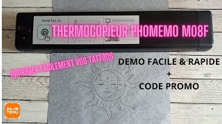 TEMU 50 DÉMO THERMOCOPIEUR PHOMEMO M08F PORTABLE TATTOO PRINTER tattoo printer [upl. by Seena]