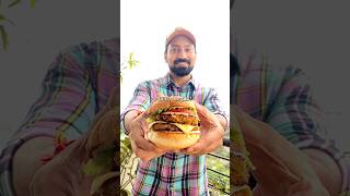 Chickpea Eggplant Patty burger  foodlifestyle Burger BurgerRecipe veggieBurger hungerherb [upl. by Richie]