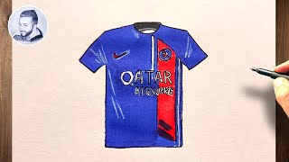 Comment dessiner le maillot du psg [upl. by Marylynne]