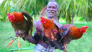 VILLAGE FAMUS RED C0UNTRY CHICKEN RECIPE  முரட்டு சேவல் கறி குழம்பு  Traditional Healthy Recipe [upl. by Farmer]