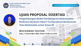 Ujian Proposal Disertasi Program Pendidikan Dasar Universitas Negeri Yogyakarta 90 Menit [upl. by Christal287]