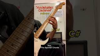 Andalusian cadence for Spanish vibes 😎guitar guitarist educational music [upl. by Blanca734]