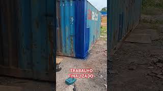 COMO TROCAR O POSTE DO CONTAINERE container soldagem ofcina maquinadesolda soldador shorts [upl. by Euv808]