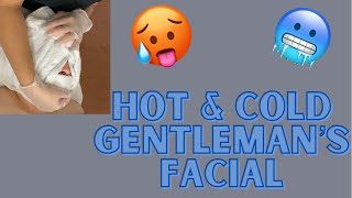 Gentleman’s Facial Demo HotCold Towel Therapy [upl. by Etty391]