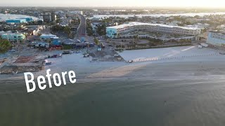 BEFORE AND AFTER Hurricane Helene aftermath on Fort Myers Beach Beach [upl. by Ahsienot]