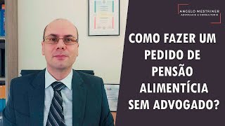 COMO FAZER UM PEDIDO DE PENSÃO ALIMENTÍCIA SEM ADVOGADO [upl. by Yong]