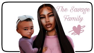 Sims 4 CAS  The Savage Family  CC Folder amp Sim Download [upl. by Ariamo]