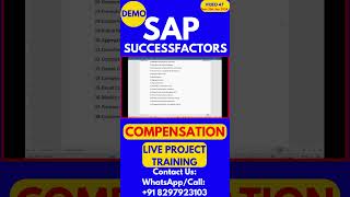 SAP SuccessFactors Compensation Training Video 47 25 Sep 2024 sapsuccessfactorstraining [upl. by Ed178]