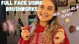 REAL TECHNIQUE BRUSH DUPES Brushworks haul first impressions and review [upl. by Seyer]