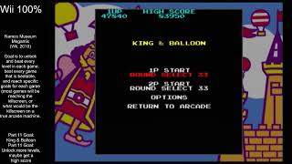 Wii 100  Namco Museum Megamix 100 Wii 2010  Part 11  King amp Balloon 100  Part 11 [upl. by Ailegave]