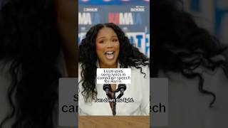 Lizzo uses song lyrics in campaign speech for Harris [upl. by Eugaet]