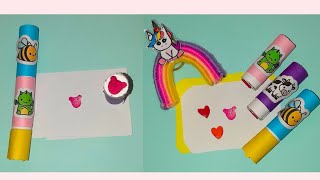 DIY cute stamp  DIY creative craft ideas when youre bored  homemade stamp [upl. by Gilcrest977]