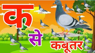 क से कबूतर अ से अनार  हिंदी वर्णमाला  ka se kabutara se anar  Bacchon ki olam  kids song [upl. by Fleming2]