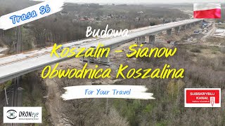 S6 Obwodnica Koszalin  Sianów Budowa edroneye poland travel koszalin sianów [upl. by Ahsiekan]