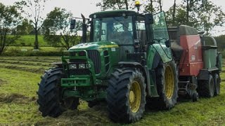 John Deere 6830  Kuhn VBP 2160  Pressage 2014 HD [upl. by Ena]