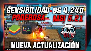 MEJOR SENSIBILIDAD PARA BLUESTACKS 4240 y MSI 521  NUEVA ACTUALIZACIÓN y NUEVOS AJUSTES 🤯 [upl. by Barbabra]