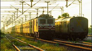 Morning Trains India  Diesel amp Electric Locomotive hauled Trains in Western Rajasthan [upl. by Anhoj257]