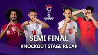 AsianCup2023  Semifinals  Knockout stage recap [upl. by Wanfried565]