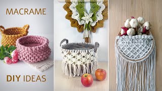 5 Macramé Basket ideas DIY [upl. by Coleville]