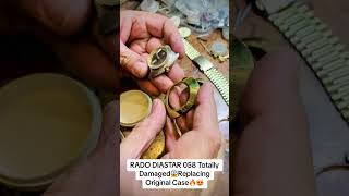 RADO DIASTAR Totally damaged😱 repairing and replacing parts on Sheikh Watch House [upl. by Lamoree]