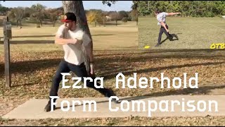 Ezra Aderhold Form Comparison  Backhand Form Progress  Disc Golf [upl. by Brunelle]