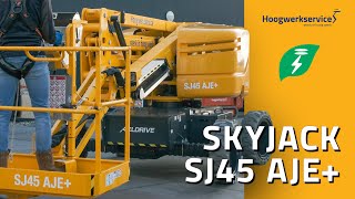 Nieuwe kniktelescoophoogwerker van Skyjack de SJ45 AJE [upl. by Aicia]