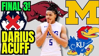 Darius Acuff Update UConn Gets Cut Michigan Arkansas and Kansas Make The Top 3 [upl. by Bigg]